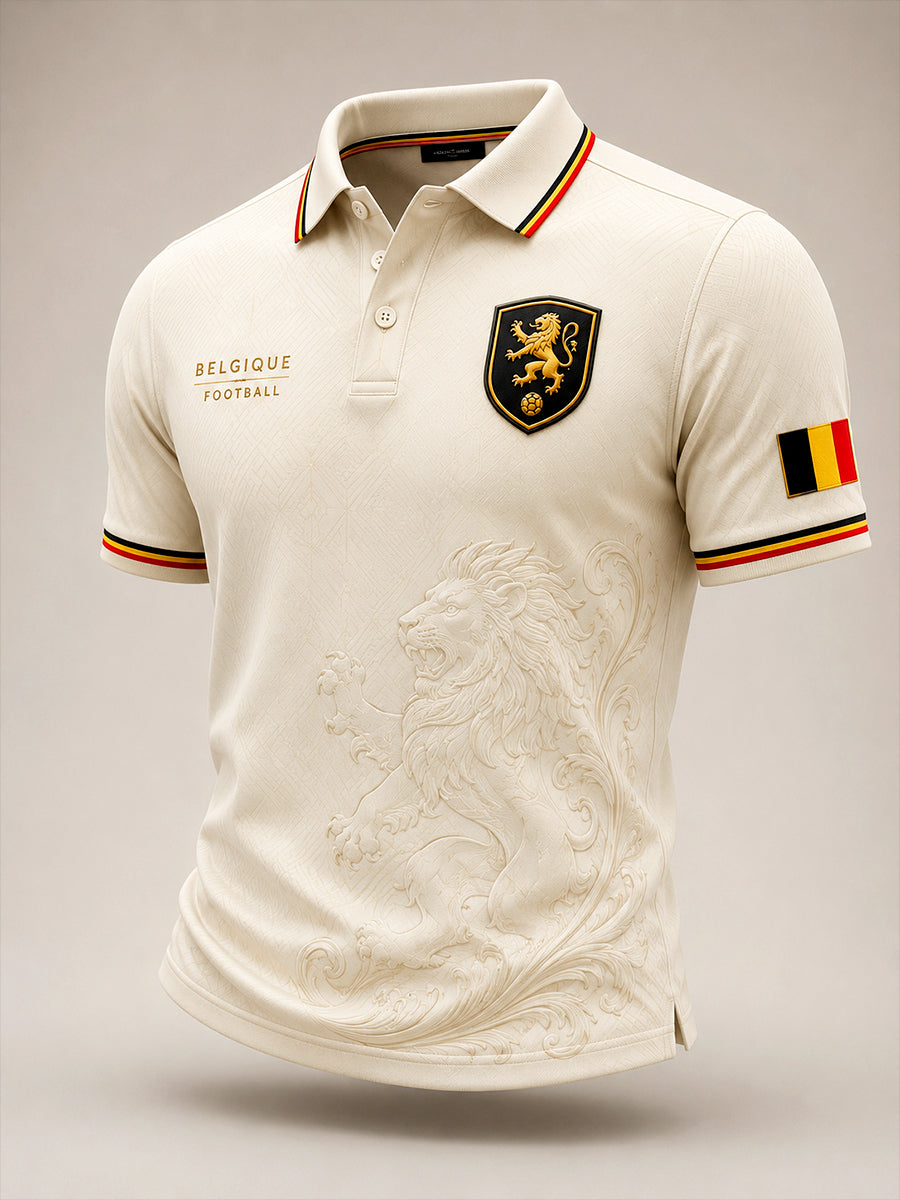 Rétro Belge Football Fan Art Print Casual Jersey