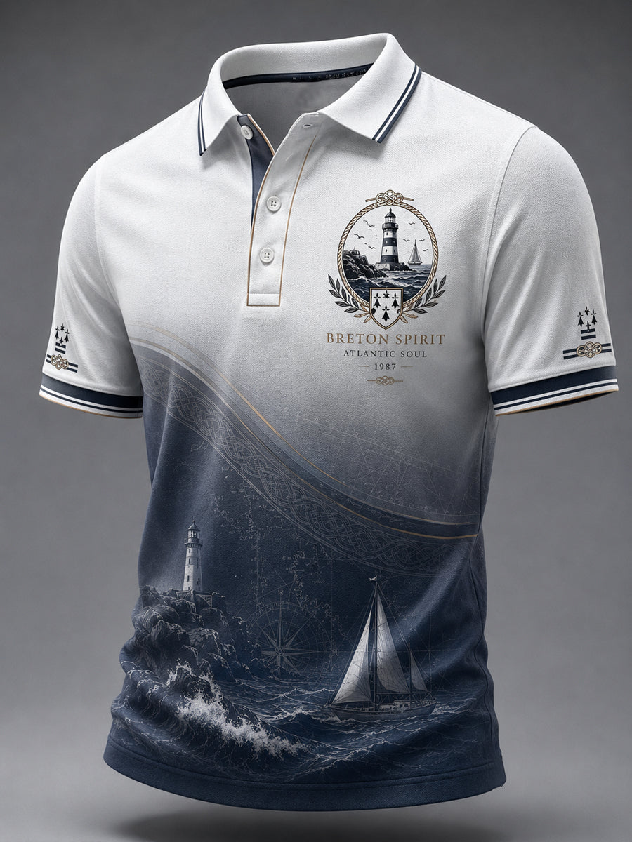 Haut décontracté pour homme à imprimé celtique de Bretagne, France