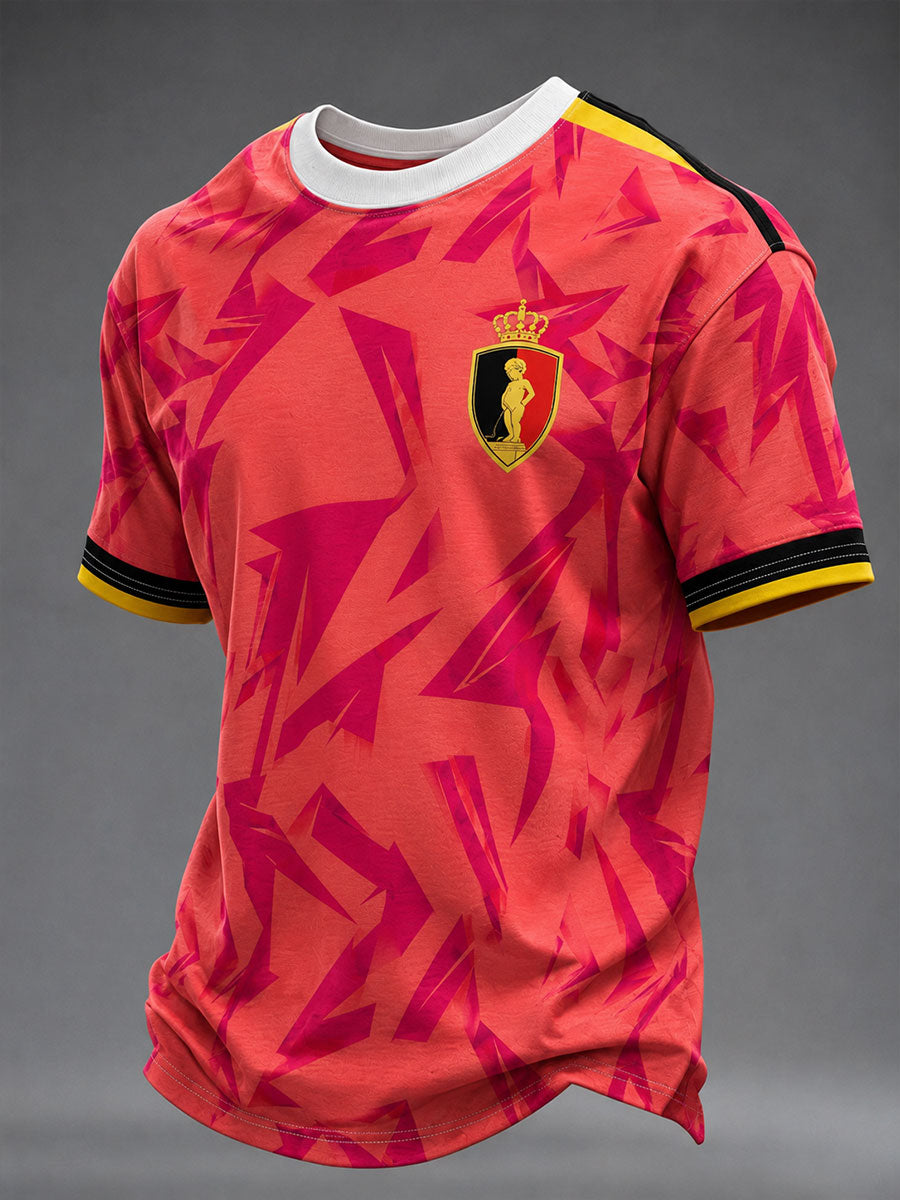 T-shirt à manches courtes de football pour hommes, Belgique