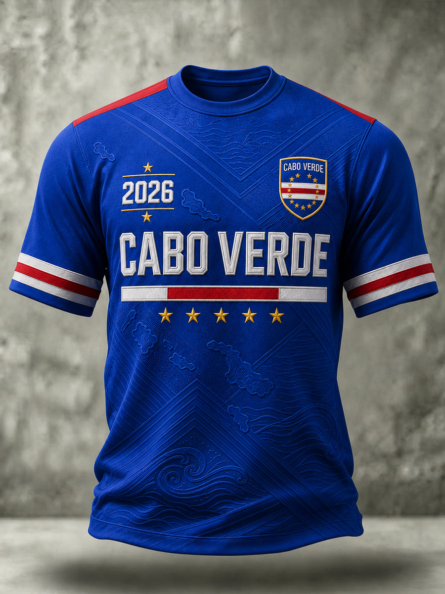 Cadeau pour hommes, pour les fans de football, t-shirt décontracté à manches courtes et col rond avec imprimé