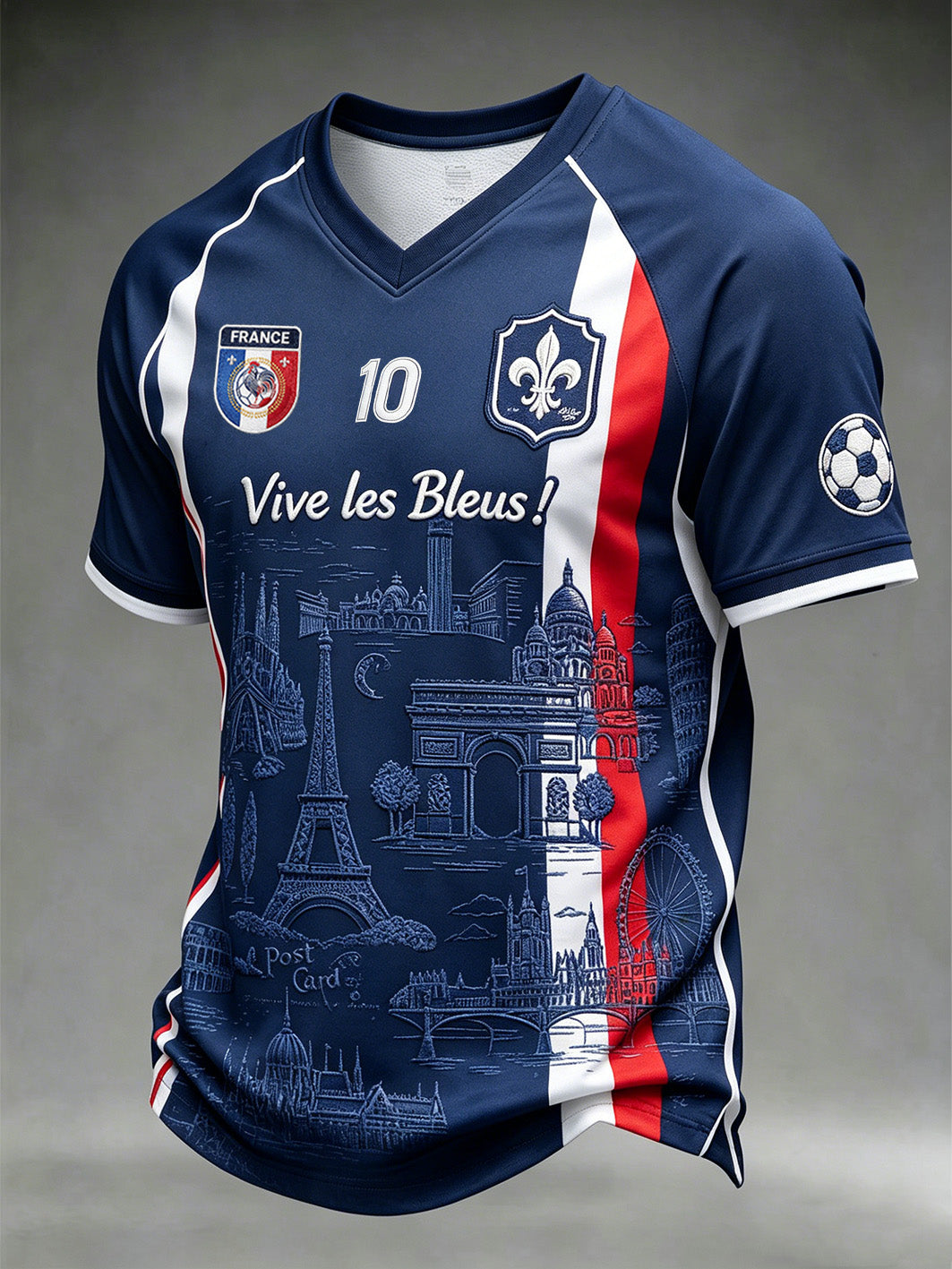 T-shirt de sport décontracté à imprimé végétal pour homme, style football