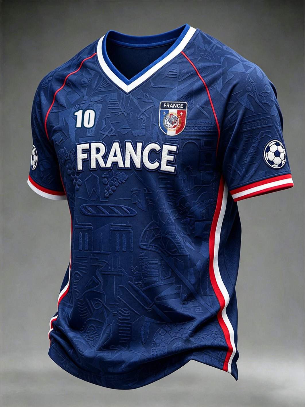 T-shirt de sport décontracté à imprimé végétal pour homme, style football