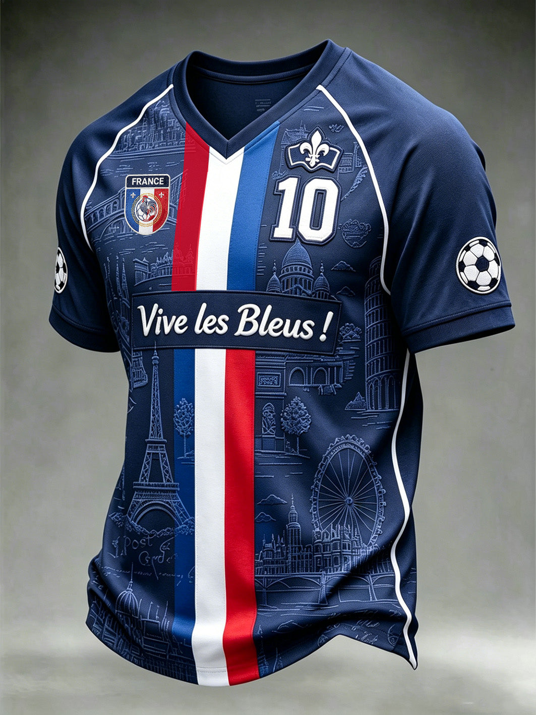 T-shirt de sport décontracté à imprimé végétal pour homme, style football