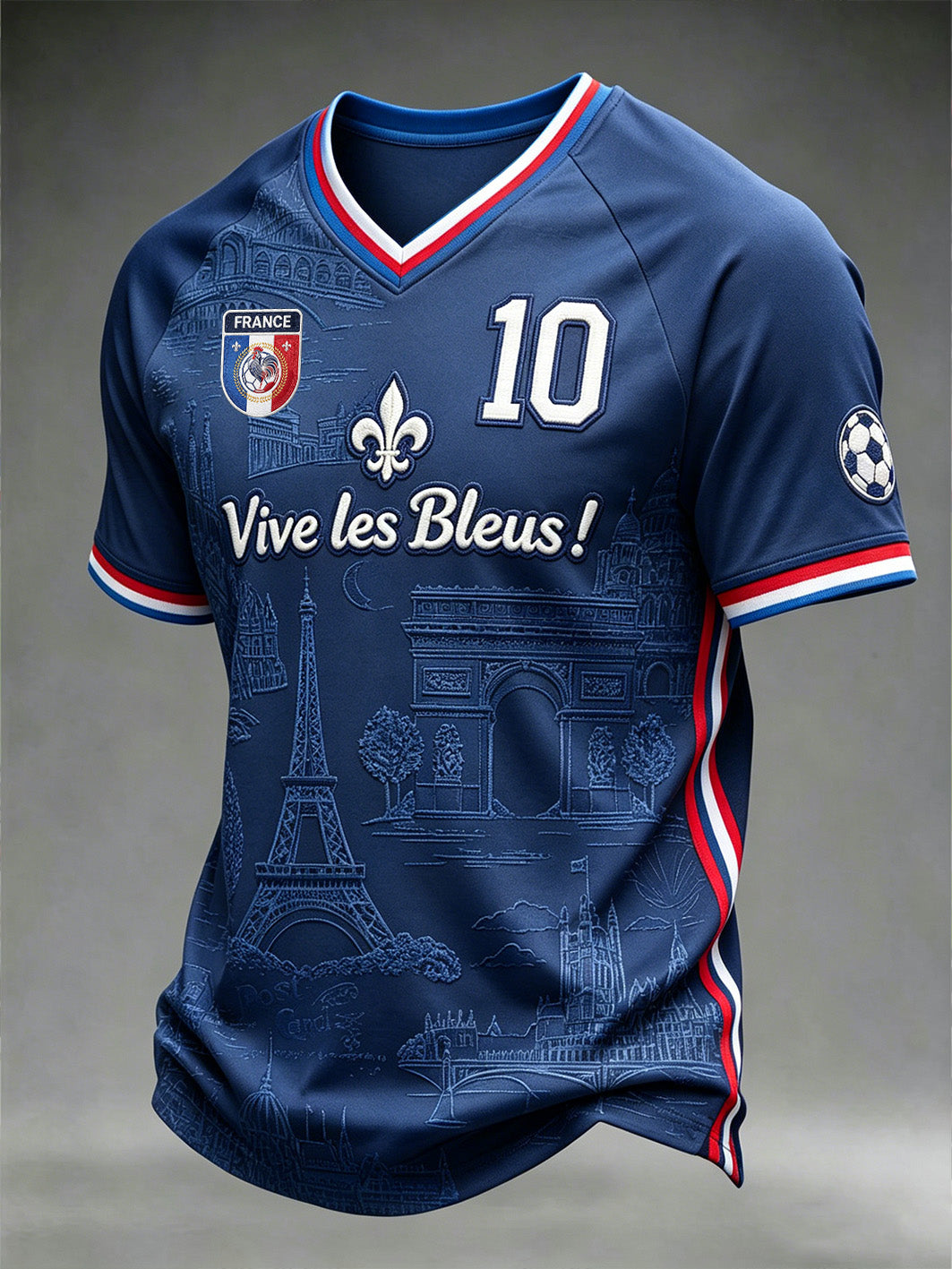 T-shirt de sport décontracté à imprimé végétal pour homme, style football