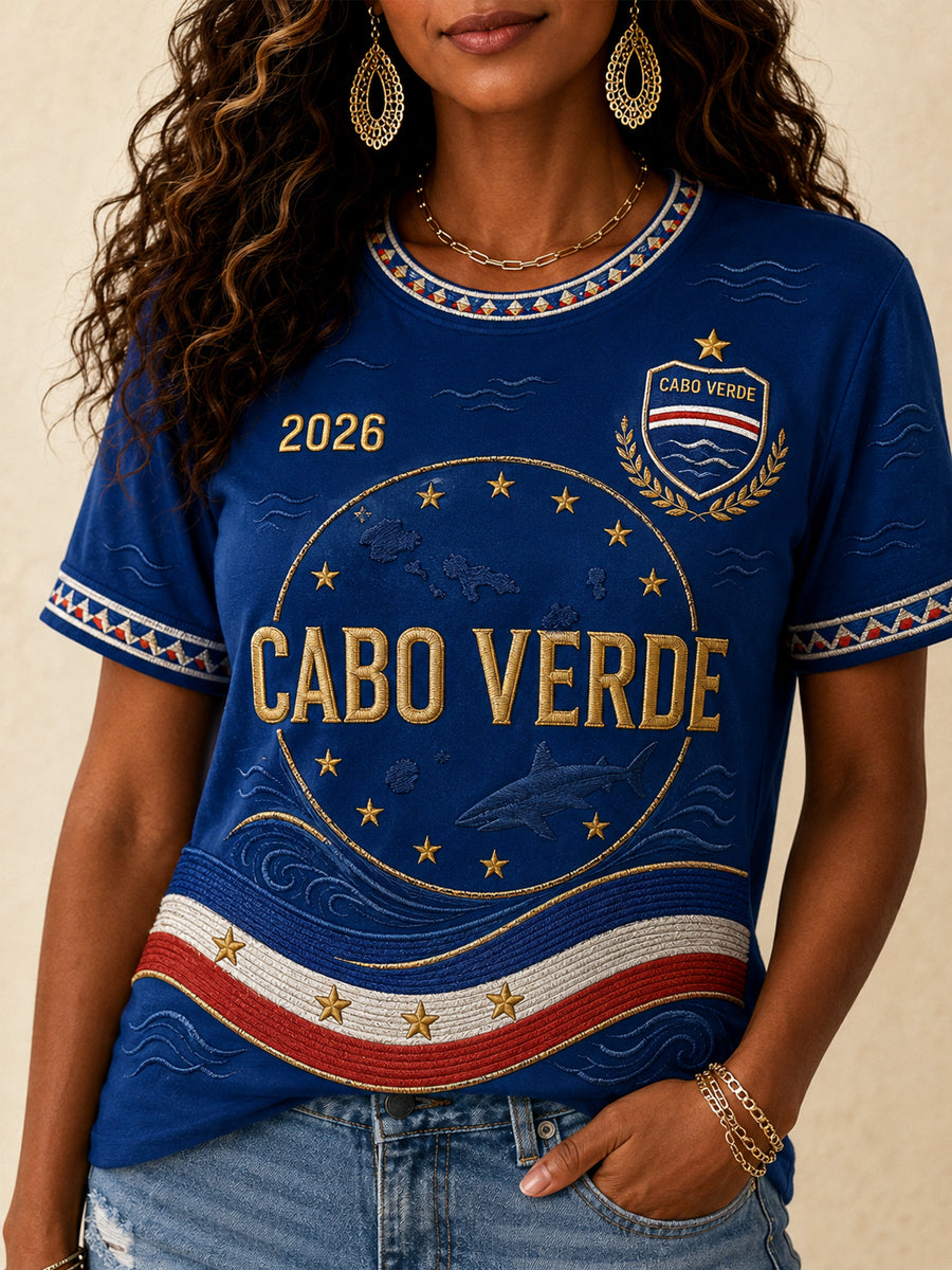 T-shirt décontracté imprimé pour femmes, cadeau idéal pour les fans de football