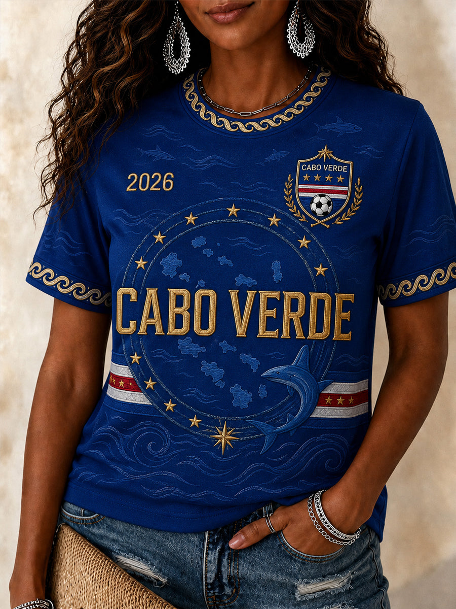 T-shirt décontracté imprimé pour femmes, cadeau idéal pour les fans de football