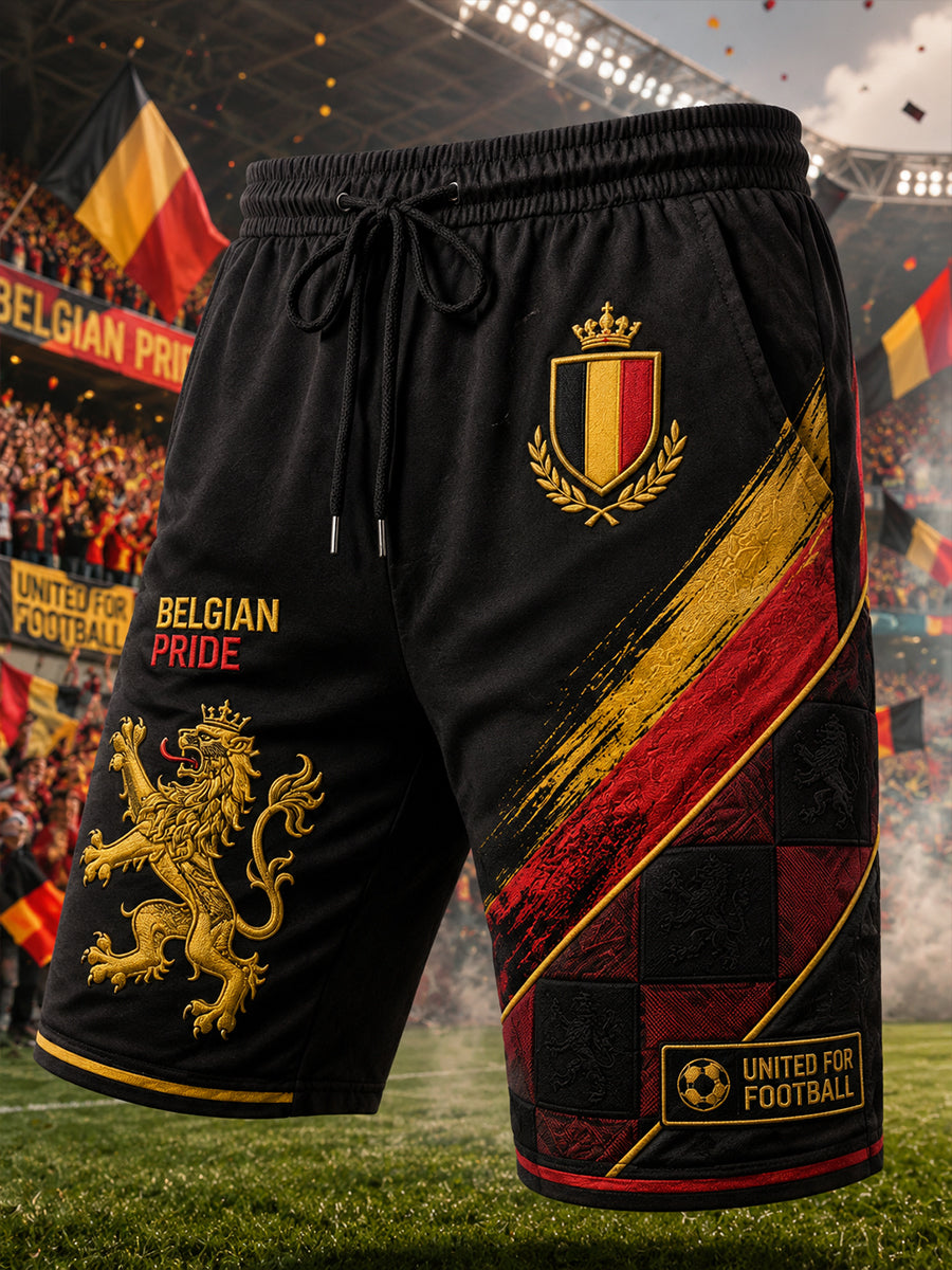 Shorts imprimés sur le thème du football masculin