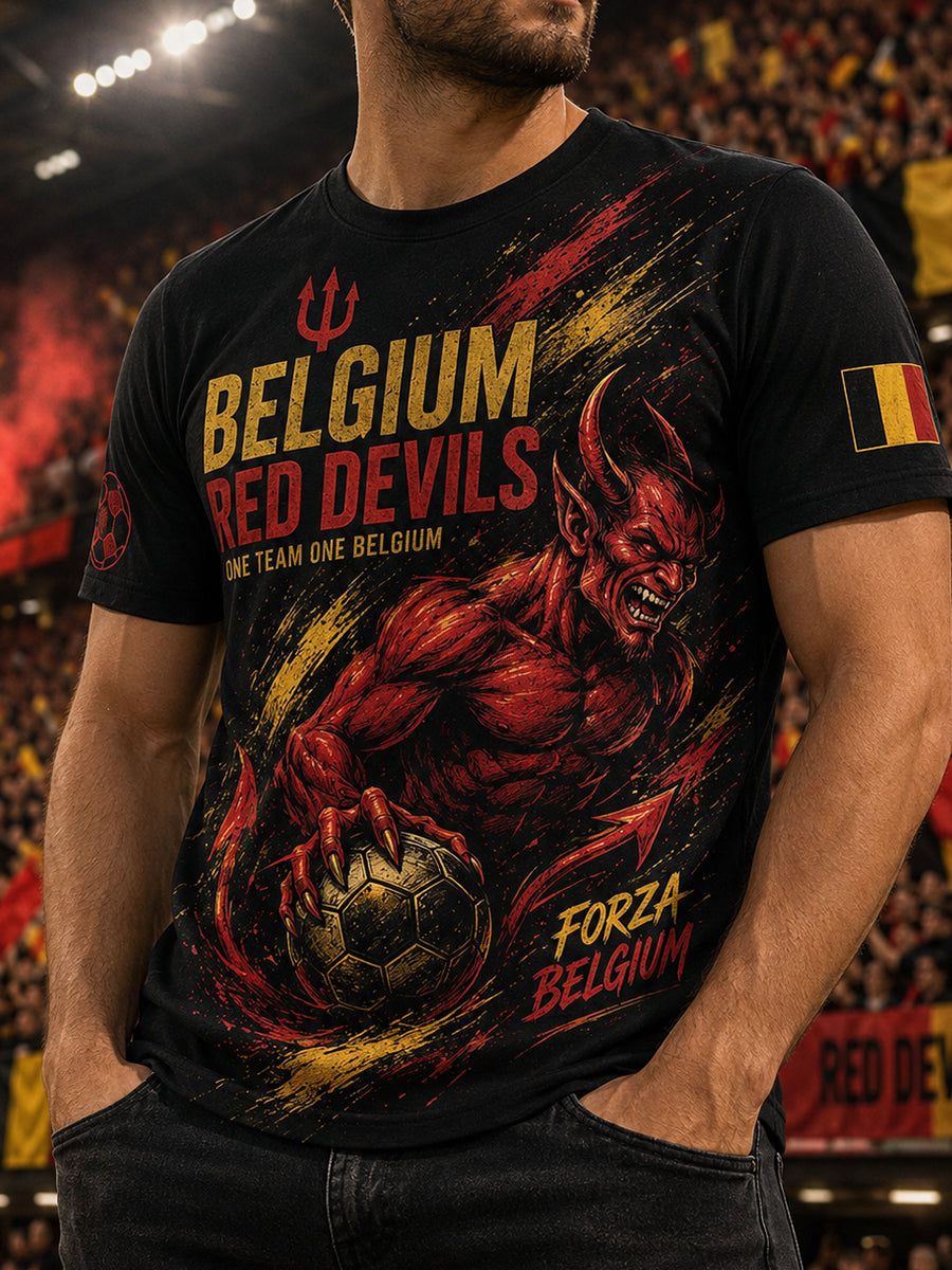 T-shirt à manches courtes pour homme avec imprimé footballistique
