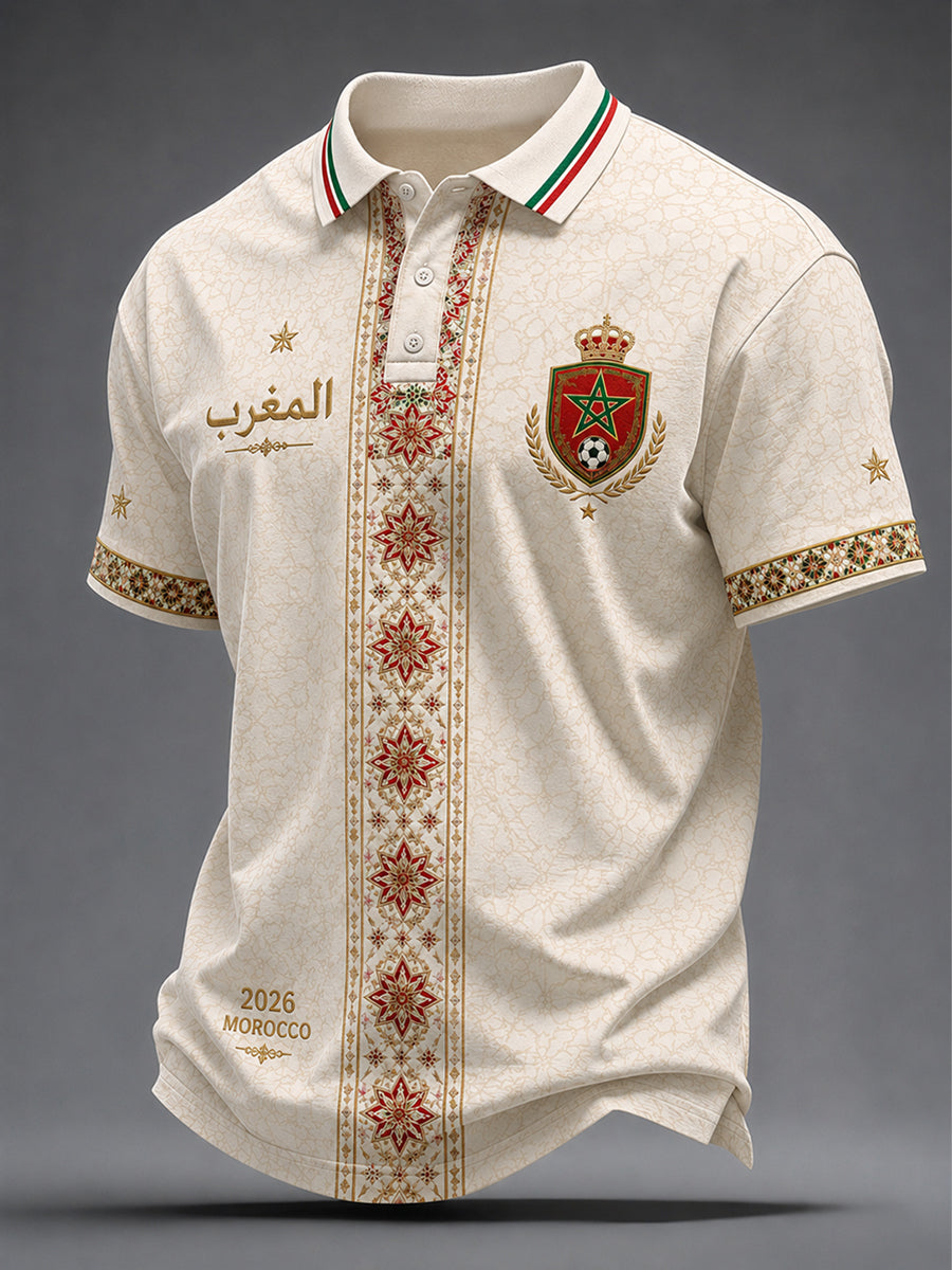 Polo 2026 Maroc Football Unisexe pour homme