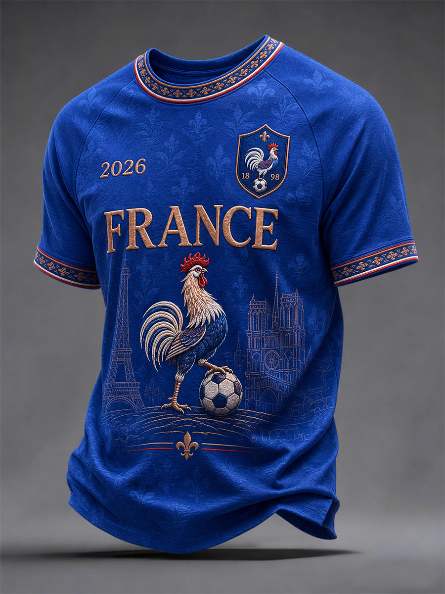 T-shirt décontracté imprimé pour hommes, cadeau idéal pour les fans de football