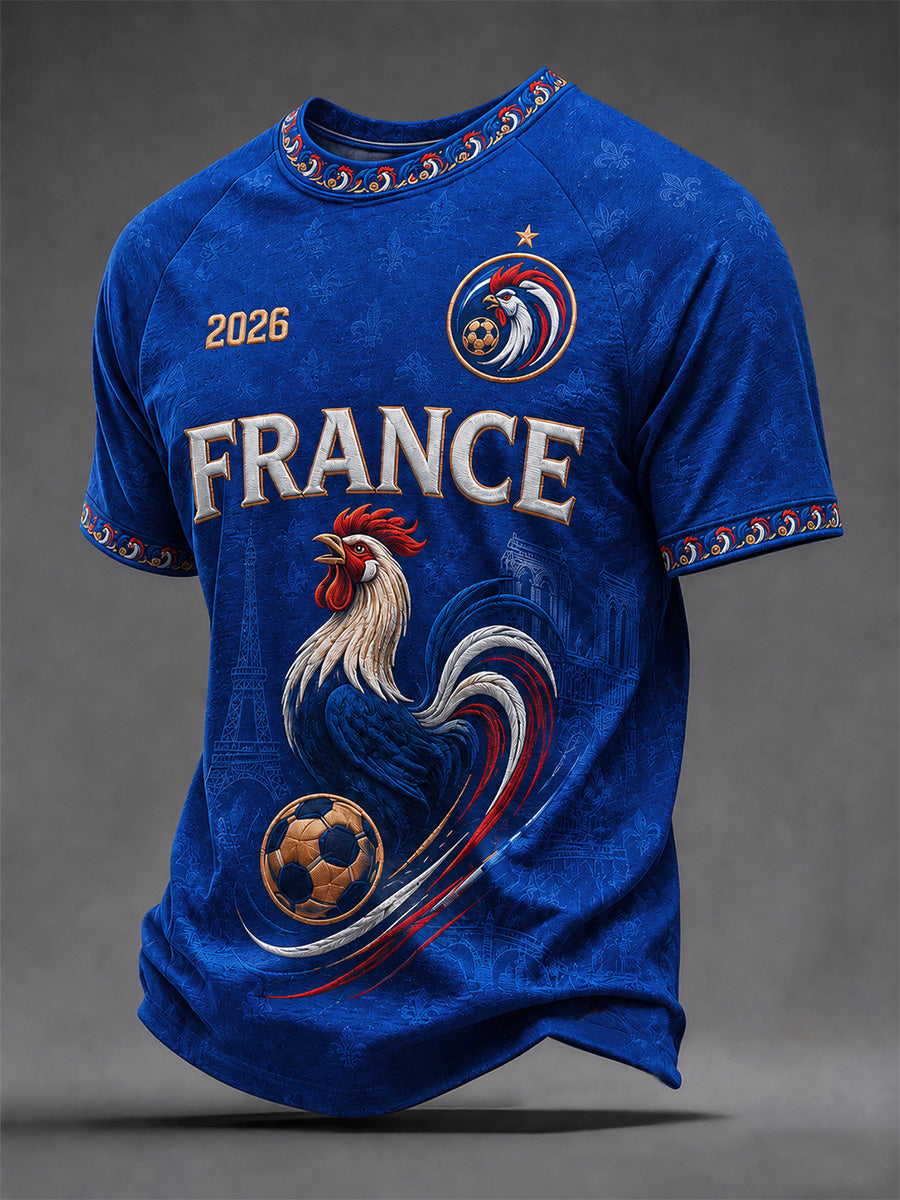 T-shirt décontracté imprimé pour hommes, cadeau idéal pour les fans de football