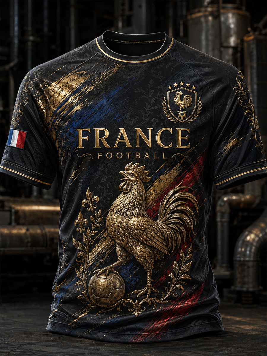 T-shirt manches courtes de football pour hommes, France