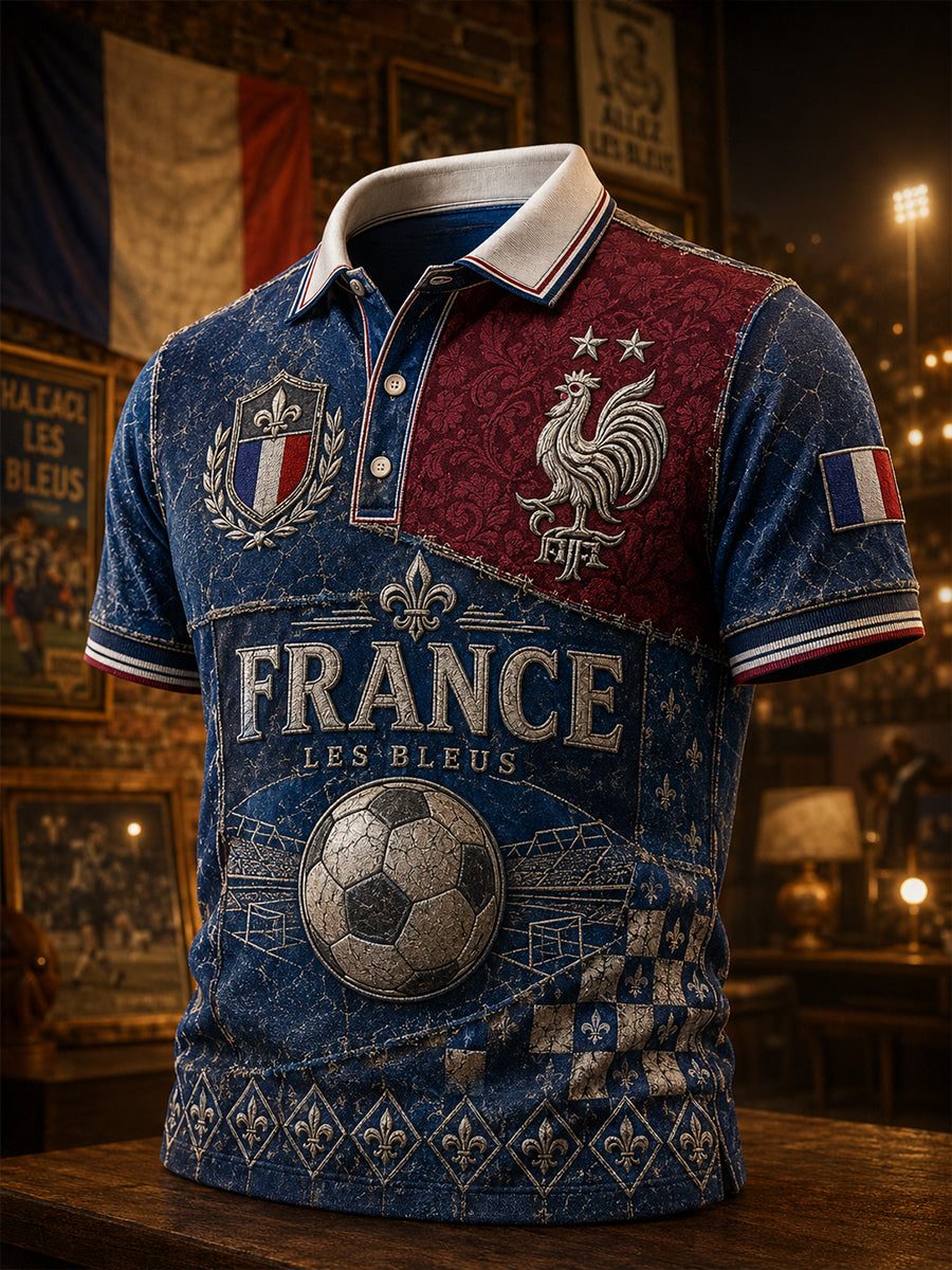 T-shirt manches courtes de football pour hommes, France