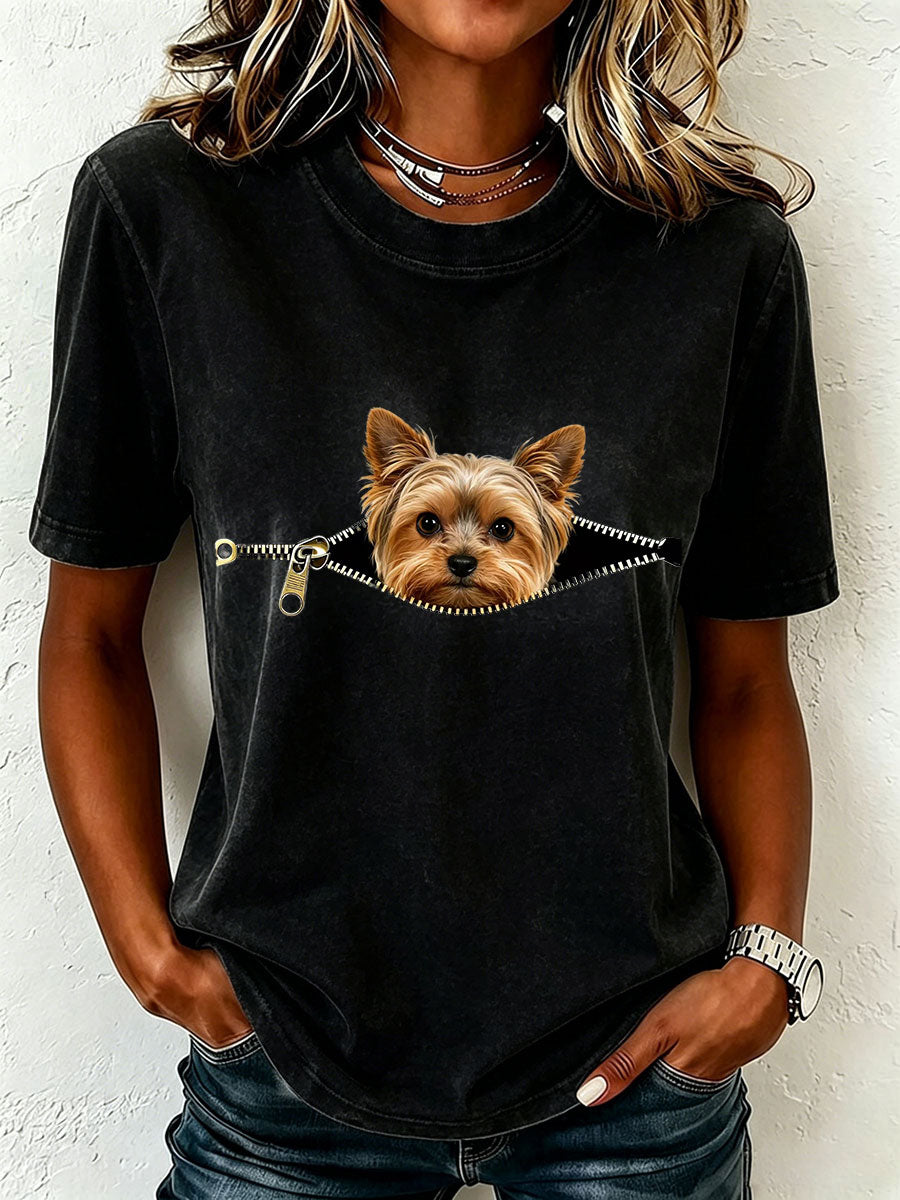 T-shirt adorable pour femme à l’effigie d’un Yorkshire Terrier