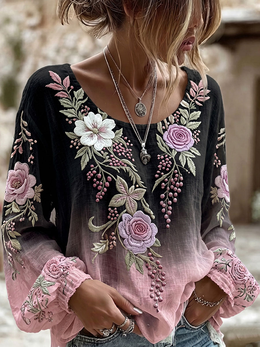 Haut élégant pour femme en coton et lin