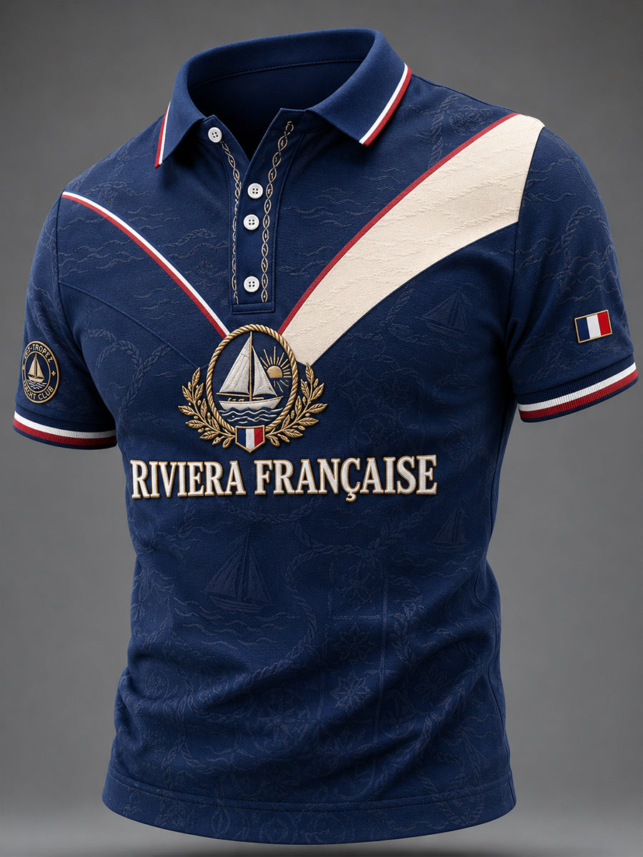 Chemise française à manches courtes pour homme, idéale pour les vacances