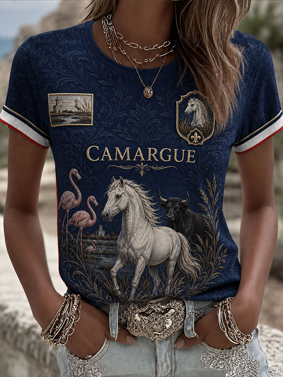 T-shirt à manches courtes Camargue pour femme