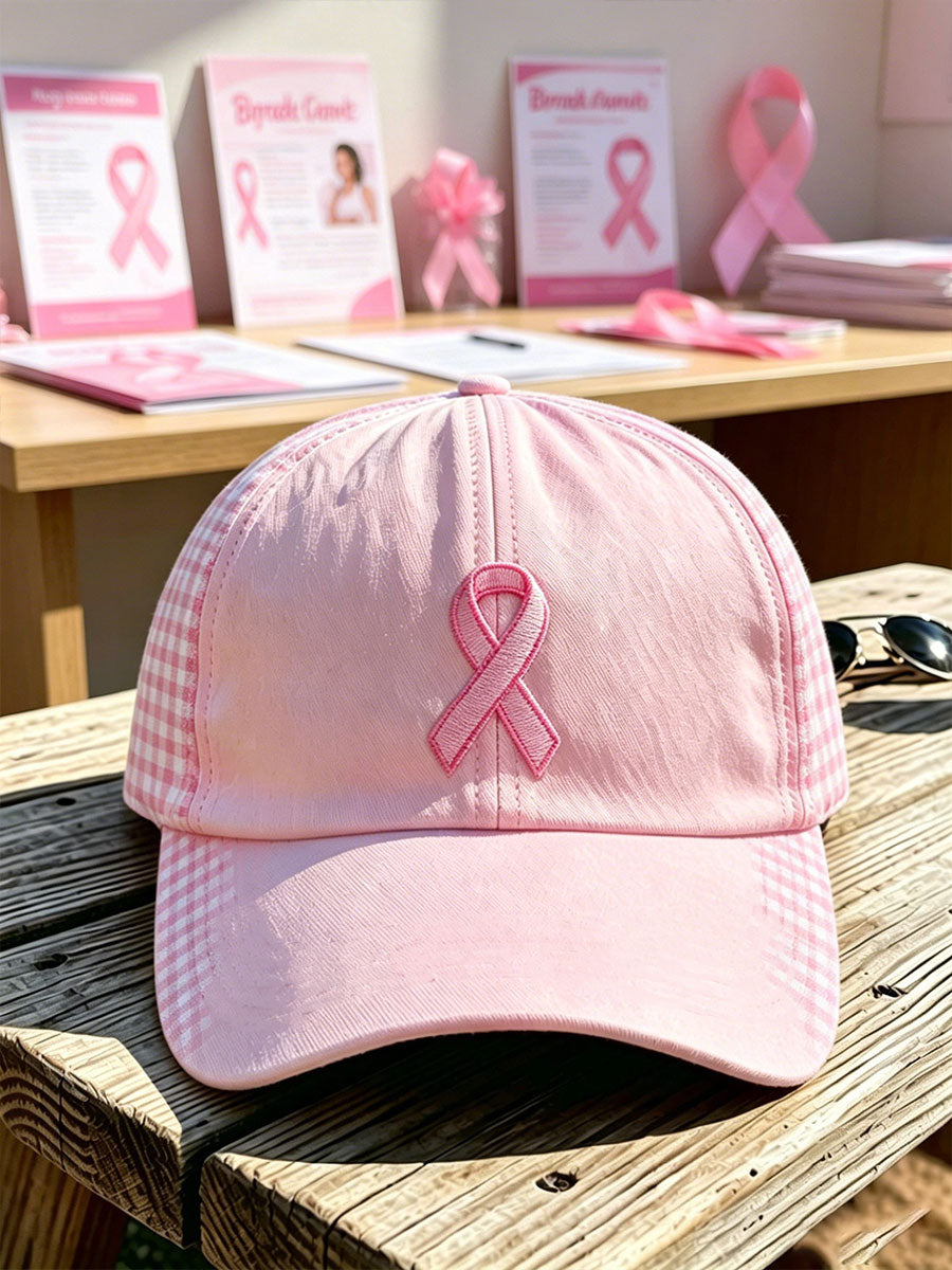 Chapeau de sensibilisation au cancer du sein unisexe