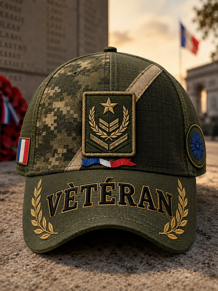 Casquette française unisexe pour anciens combattants