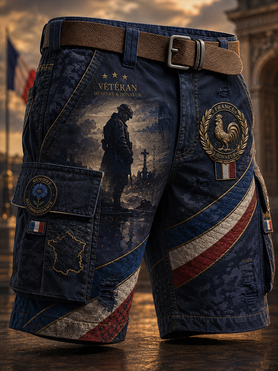 Short décontracté pour homme, imprimé artistique, style rétro de vacances et professionnel