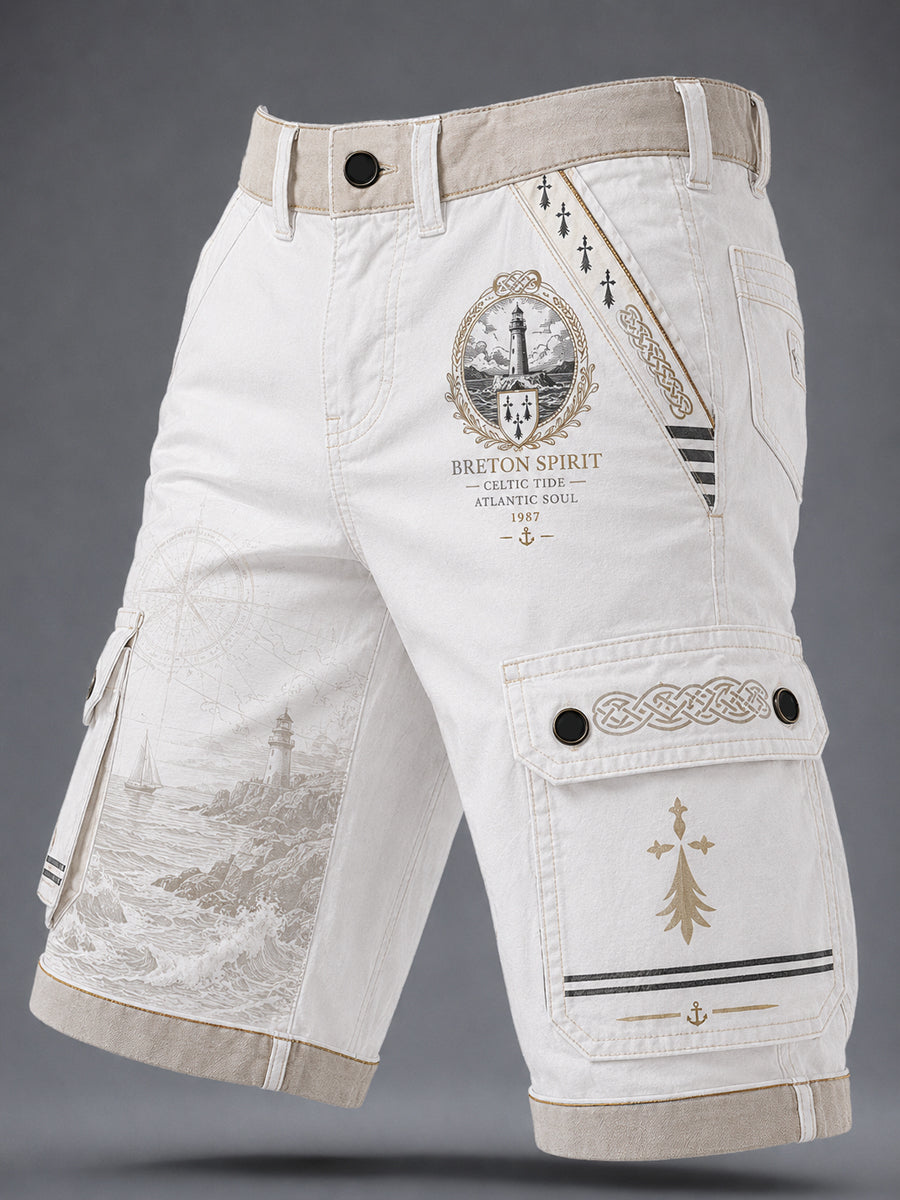 Shorts pour hommes imprimés celtiques de Bretagne, France