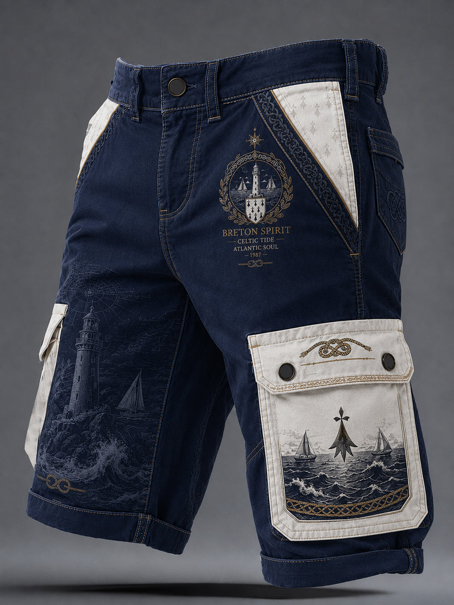 Shorts pour hommes imprimés celtiques de Bretagne, France