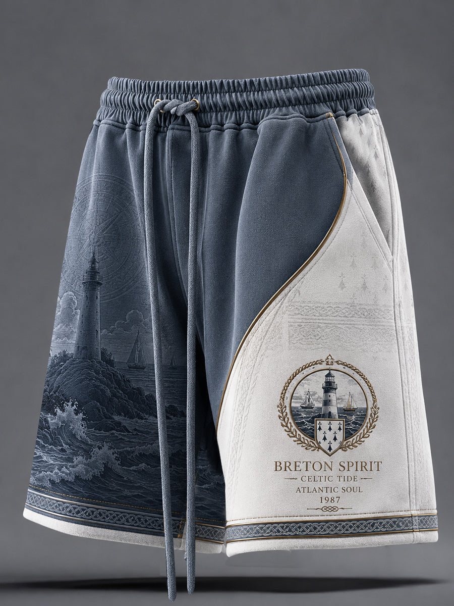 Short imprimé celtique breton pour homme
