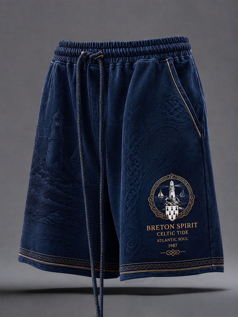 Short imprimé celtique breton pour homme