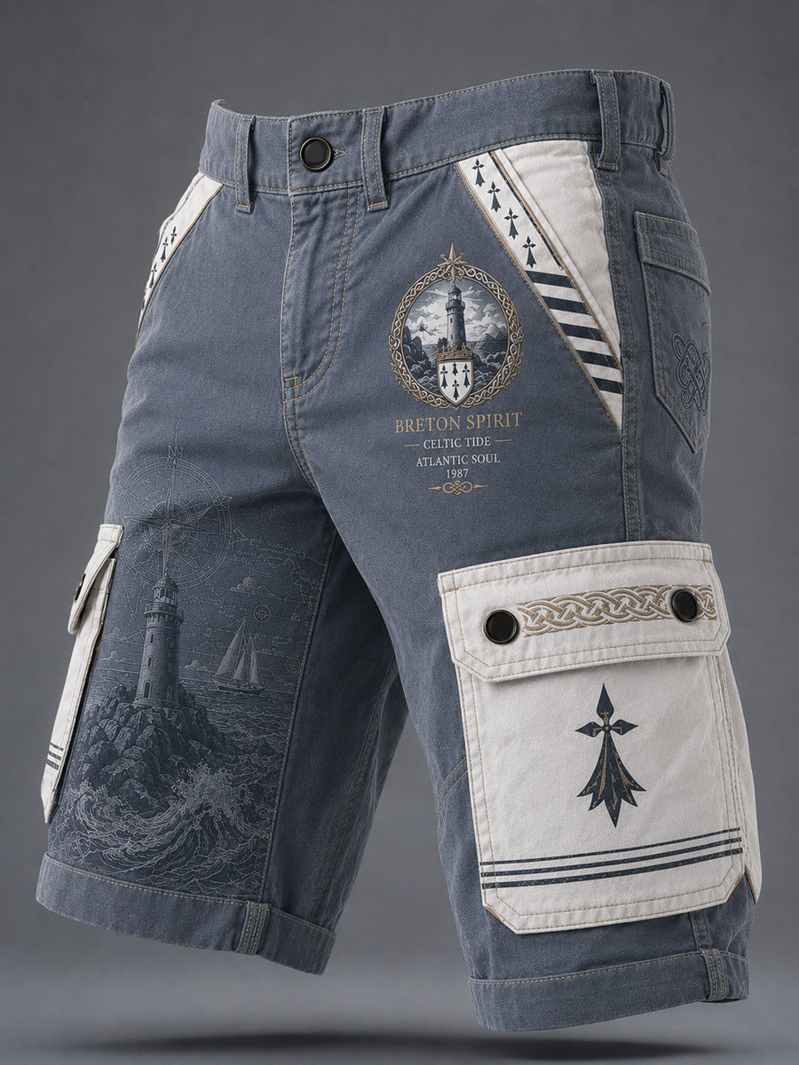 Shorts pour hommes imprimés celtiques de Bretagne, France