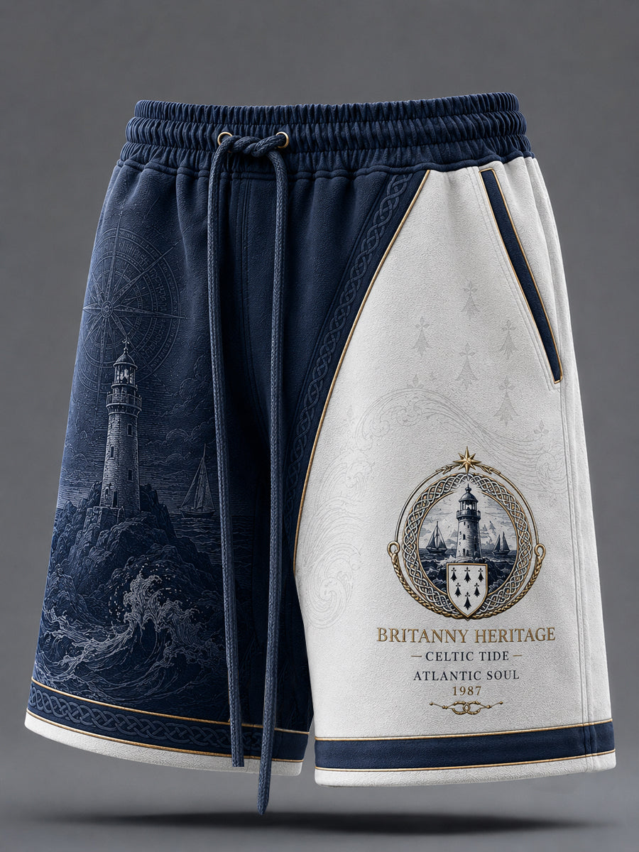 Short imprimé celtique breton pour homme