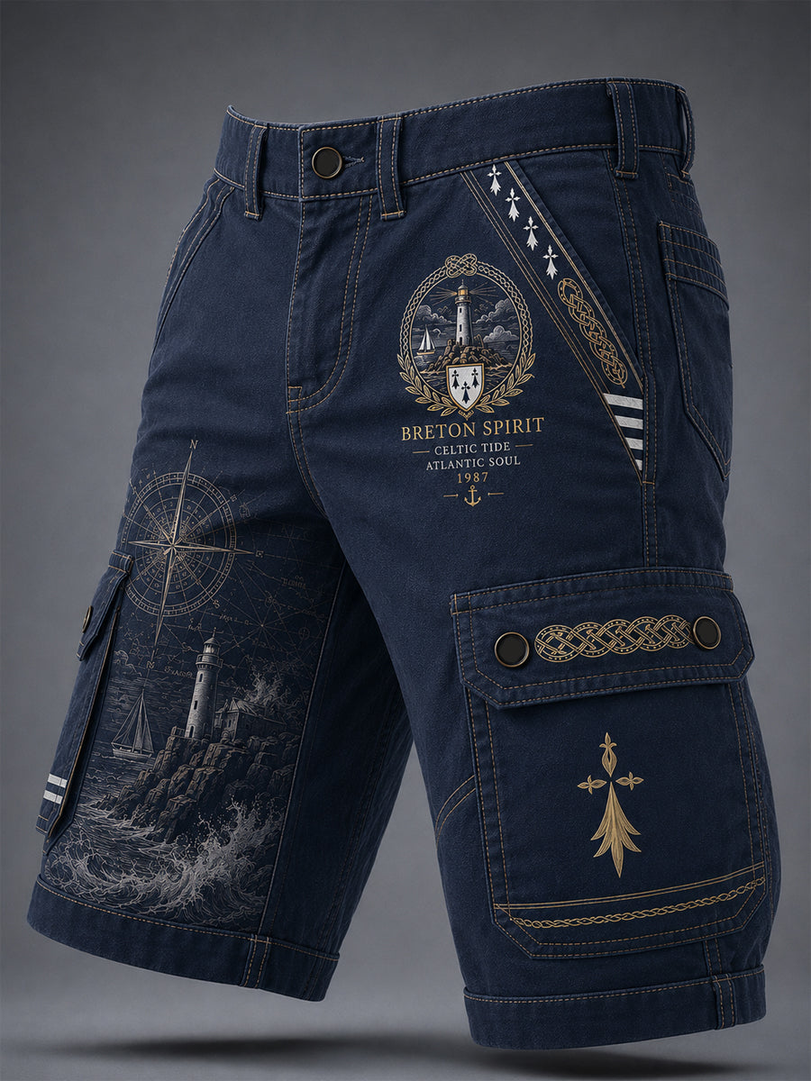 Shorts pour hommes imprimés celtiques de Bretagne, France