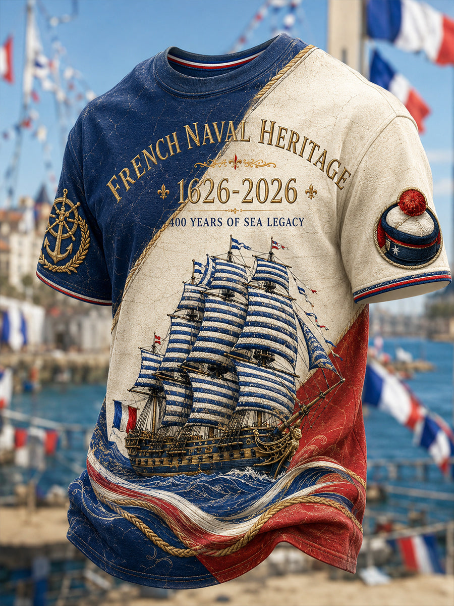T-shirt à manches courtes bleu marine pour homme