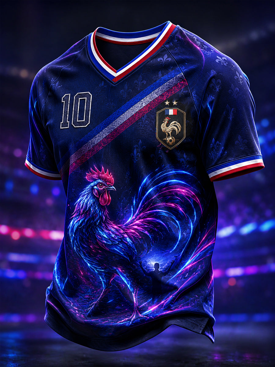 T-shirt col en V France Football pour homme