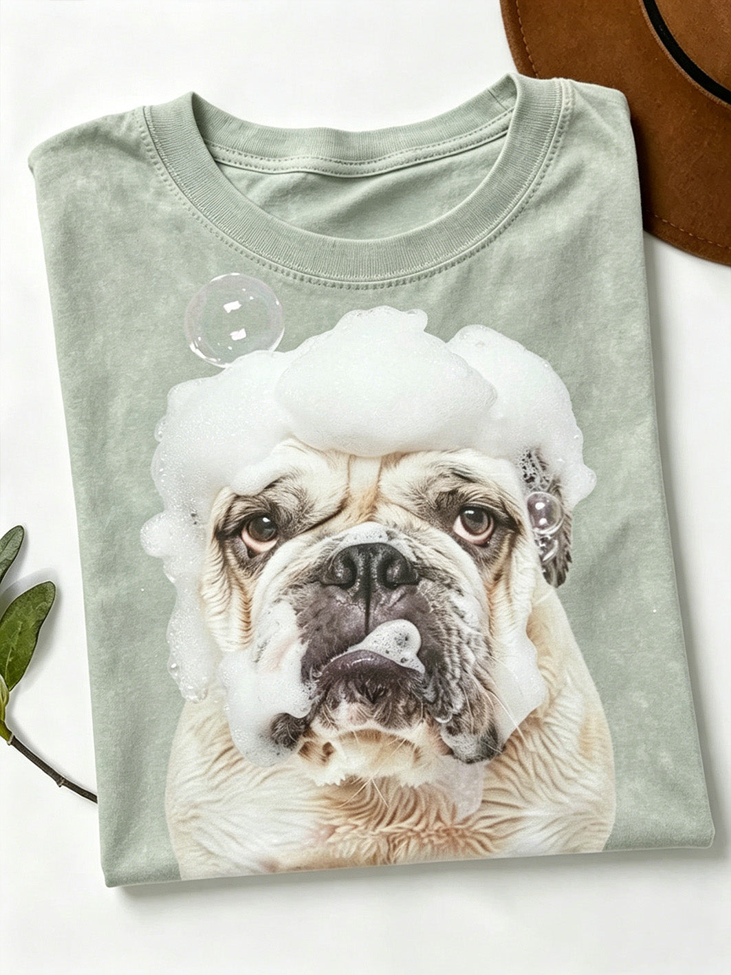 T-shirt femme à manches courtes imprimé motif chien mignon