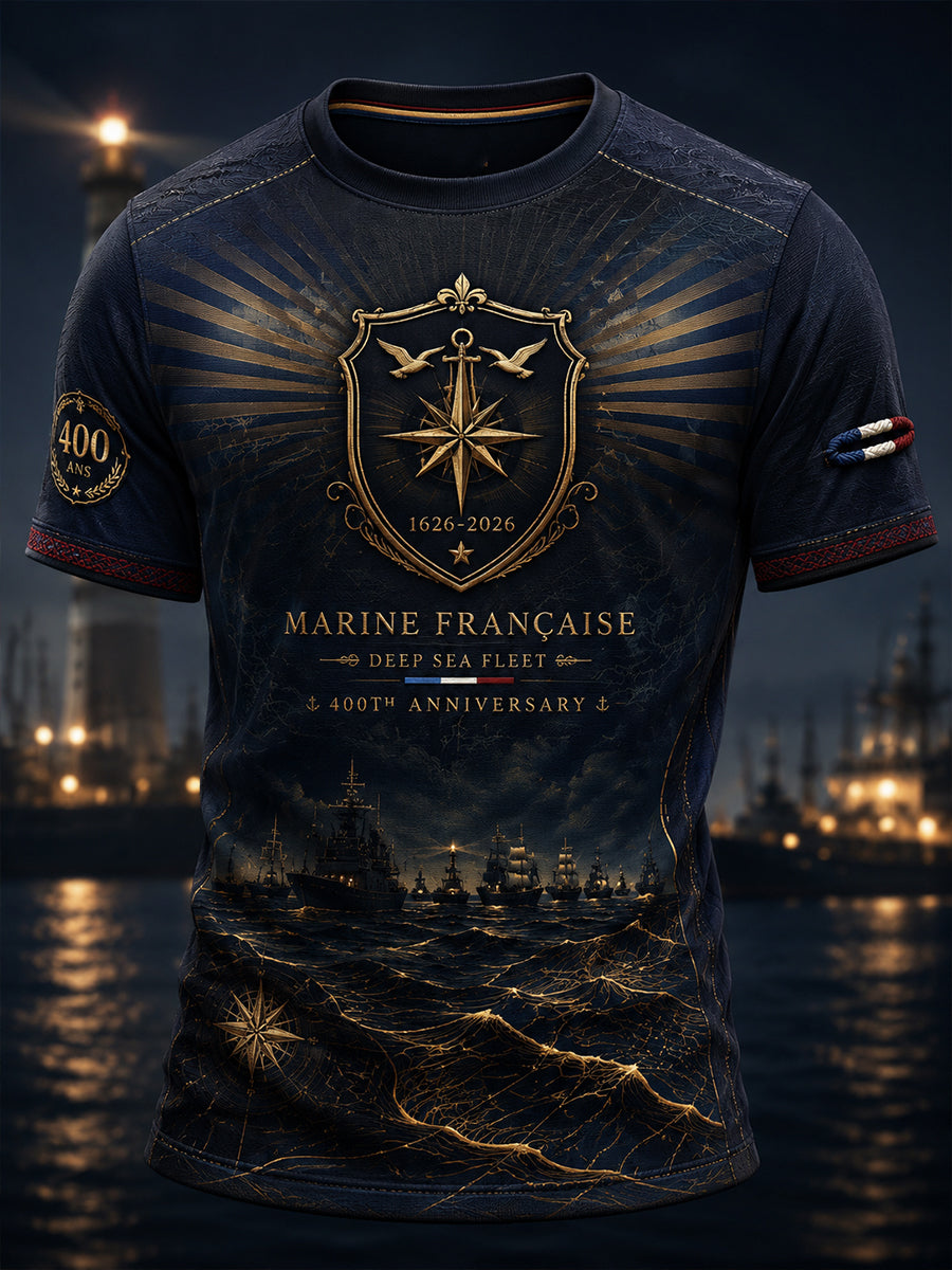 T-shirt manches courtes bleu marine pour homme