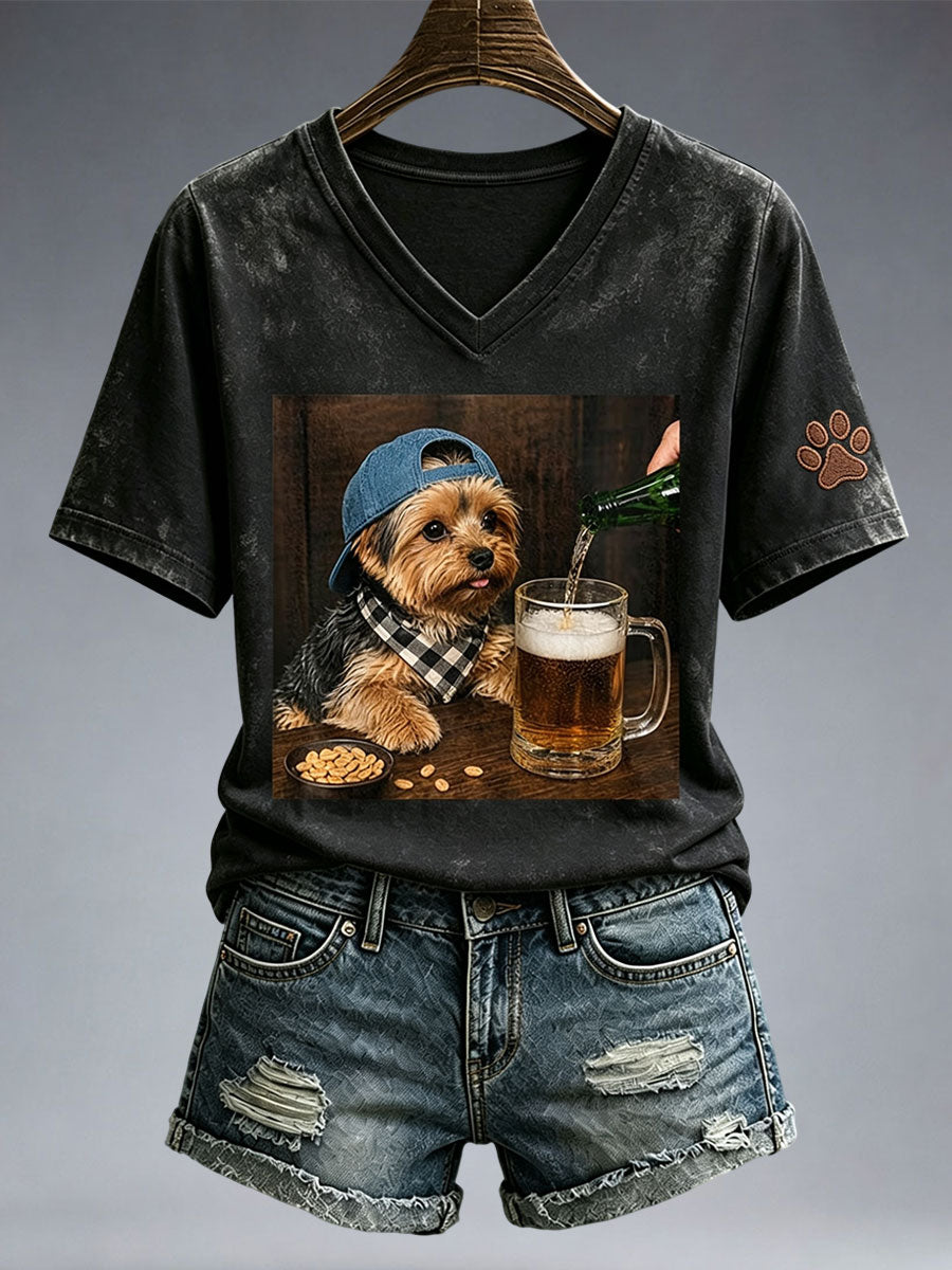 T-shirt adorable pour femme à l’effigie d’un Yorkshire Terrier