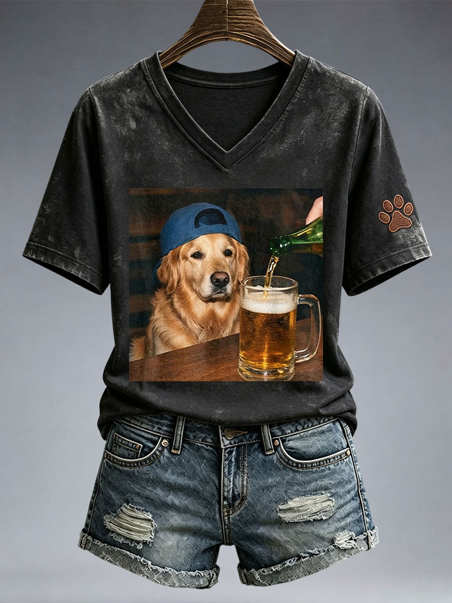 T-shirt pour femme avec adorable Golden Retriever