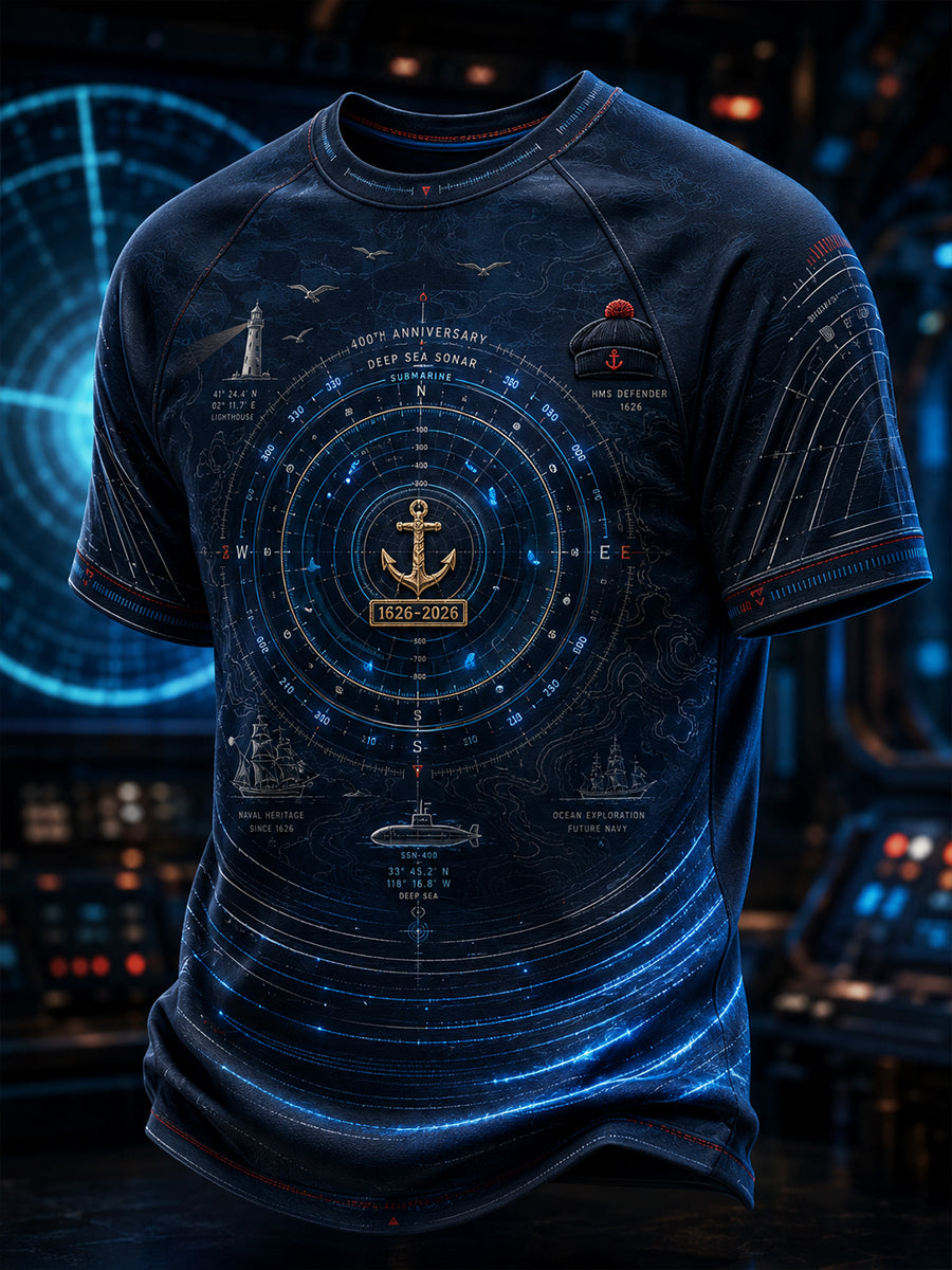 T-shirt à manches courtes bleu marine pour homme