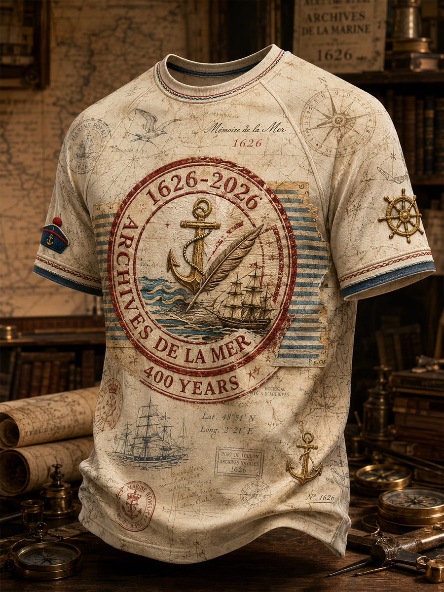 T-shirt à manches courtes bleu marine pour homme