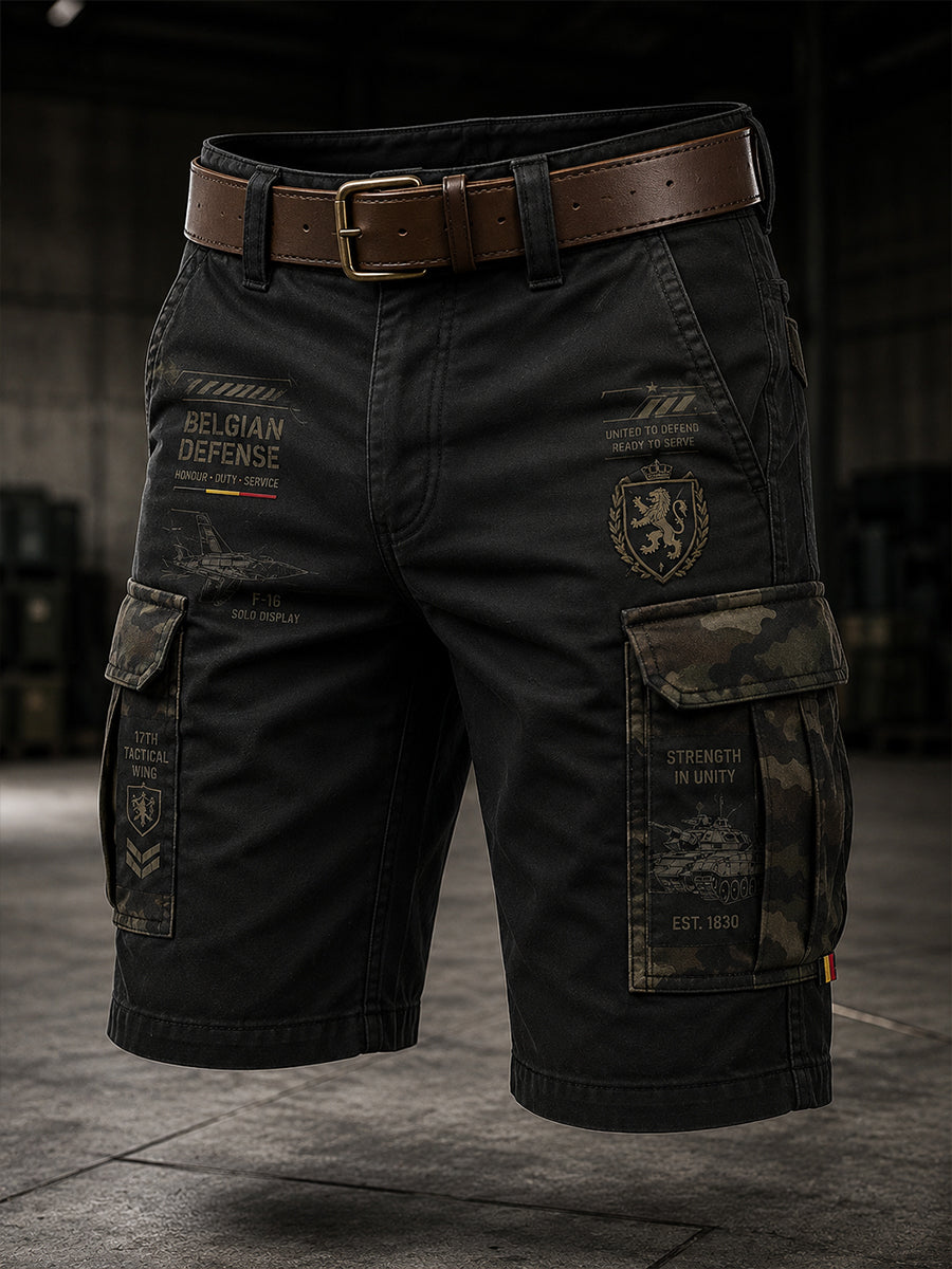 Pantalons cargo courts à imprimé camouflage militaire pour homme