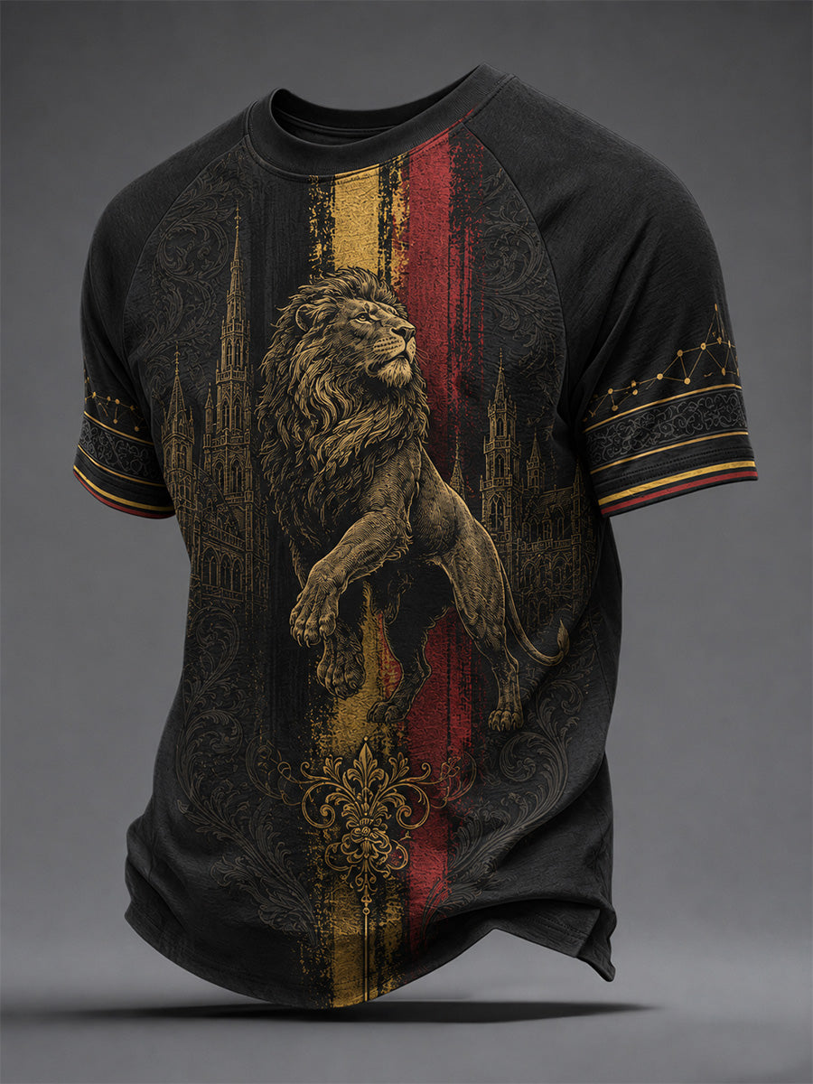 T-shirt décontracté pour homme à imprimé belge