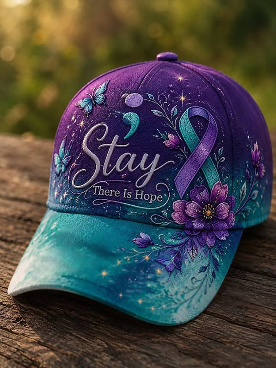 Casquette imprimée unisexe de sensibilisation à la prévention du suicide