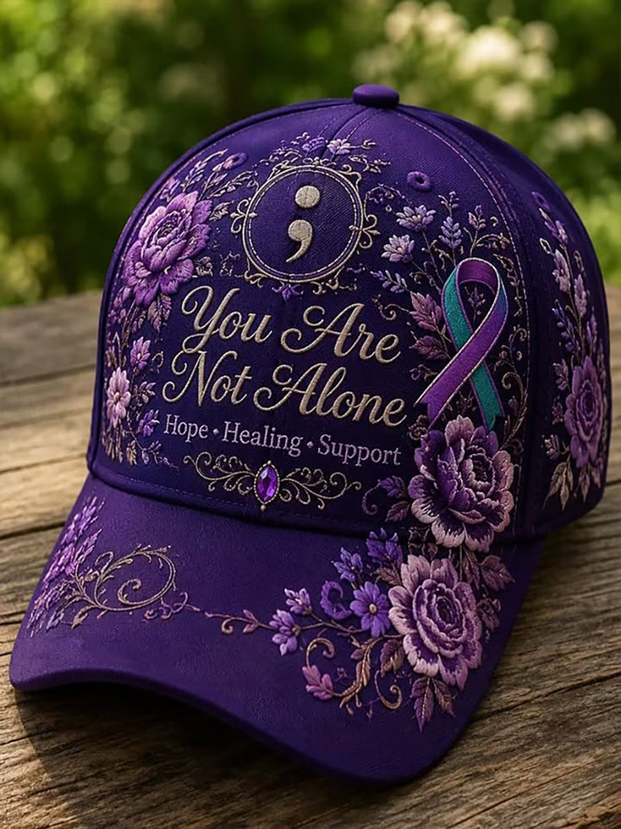 Casquette imprimée unisexe de sensibilisation à la prévention du suicide