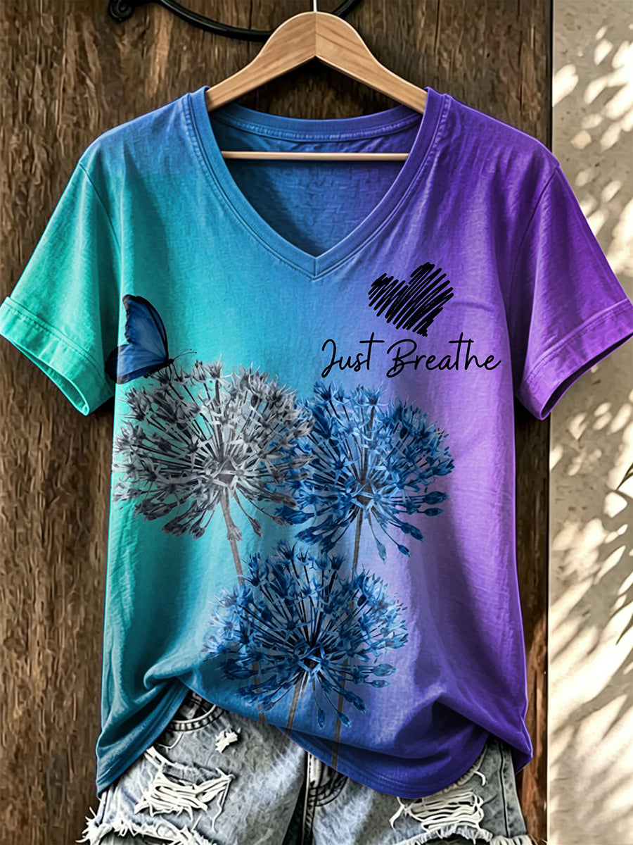 T-shirt imprimé de sensibilisation à la prévention du suicide chez les femmes