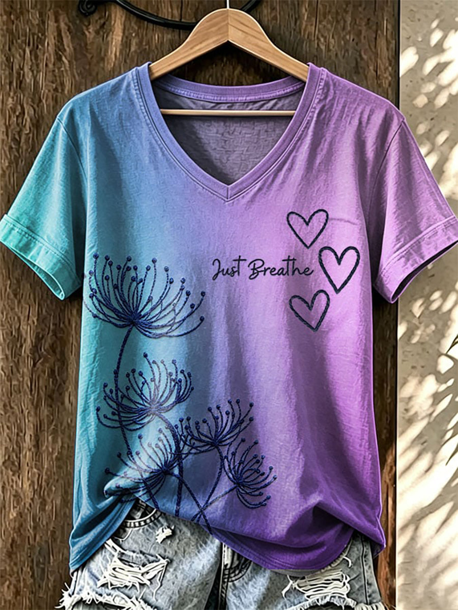 T-shirt imprimé de sensibilisation à la prévention du suicide chez les femmes
