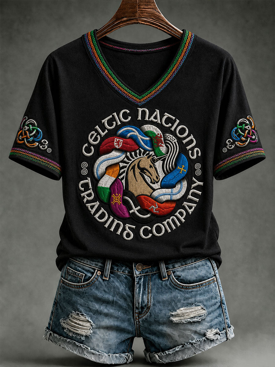 T-shirt à manches courtes CELTIC NATIONS TRADING COMPANY pour femme