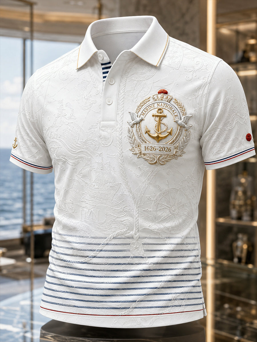 Chemise à manches courtes de la Marine française pour homme
