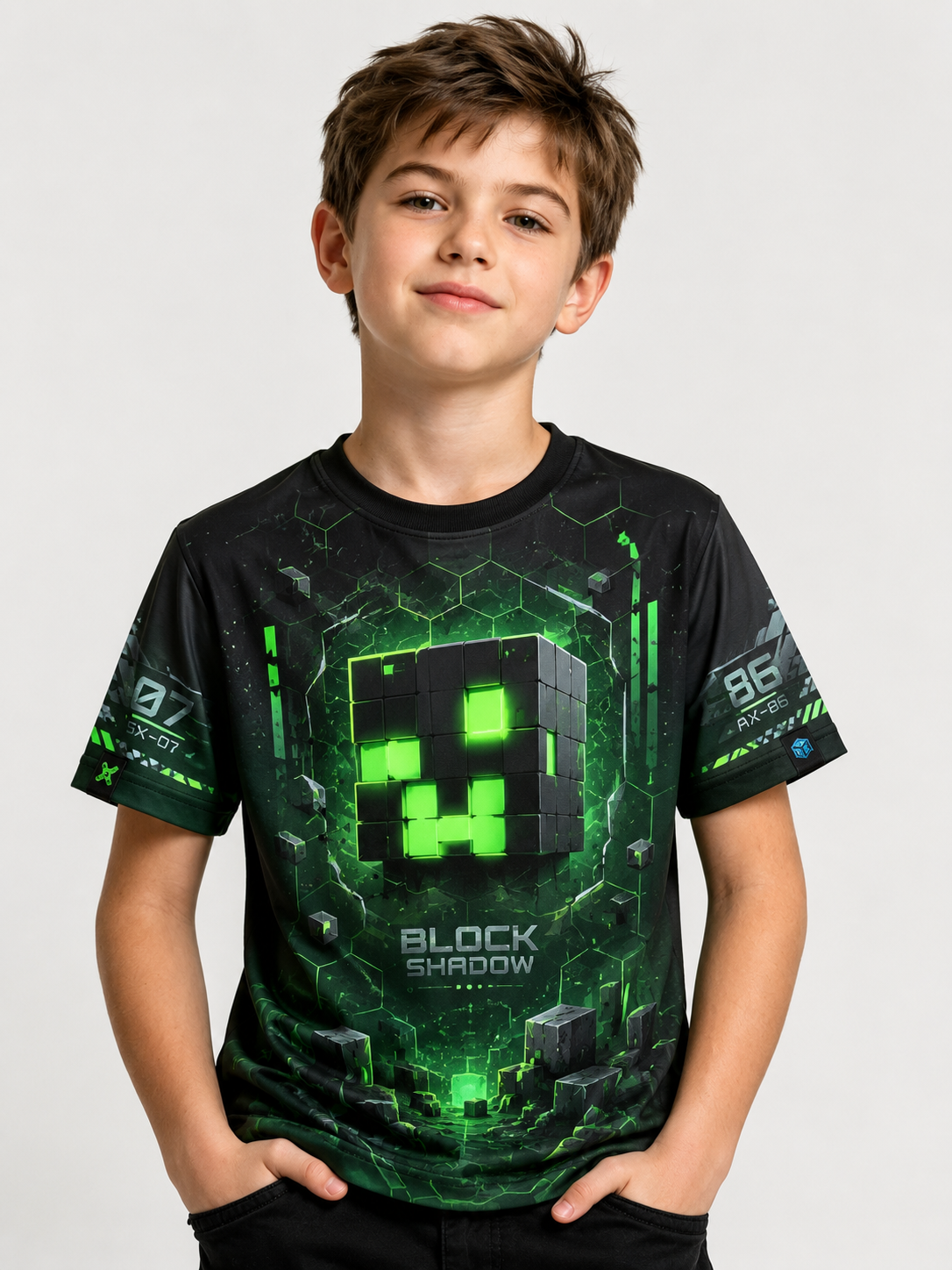 T-shirt à manches courtes imprimé Minecraft
