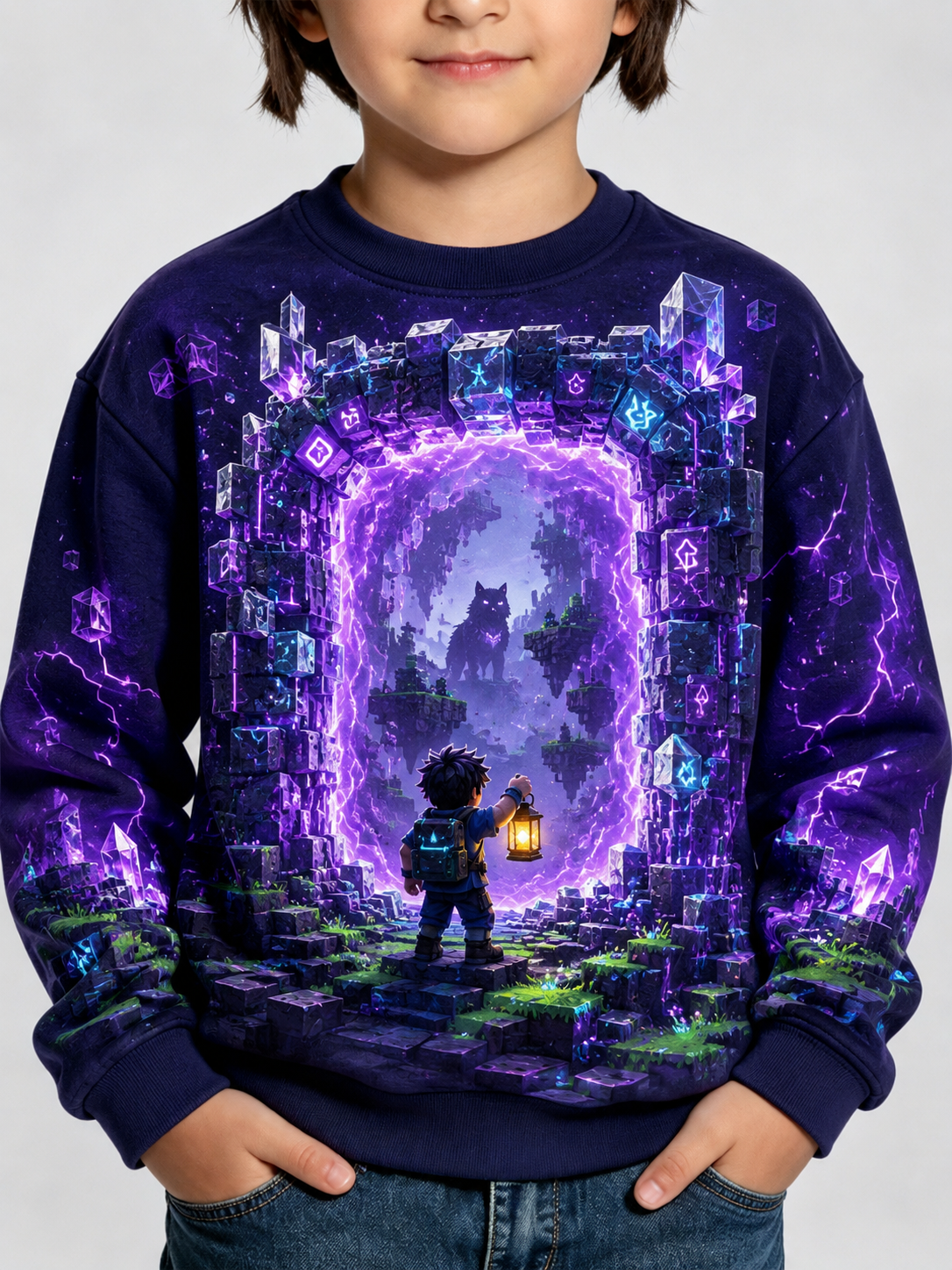 T-shirt Minecraft à manches courtes imprimé