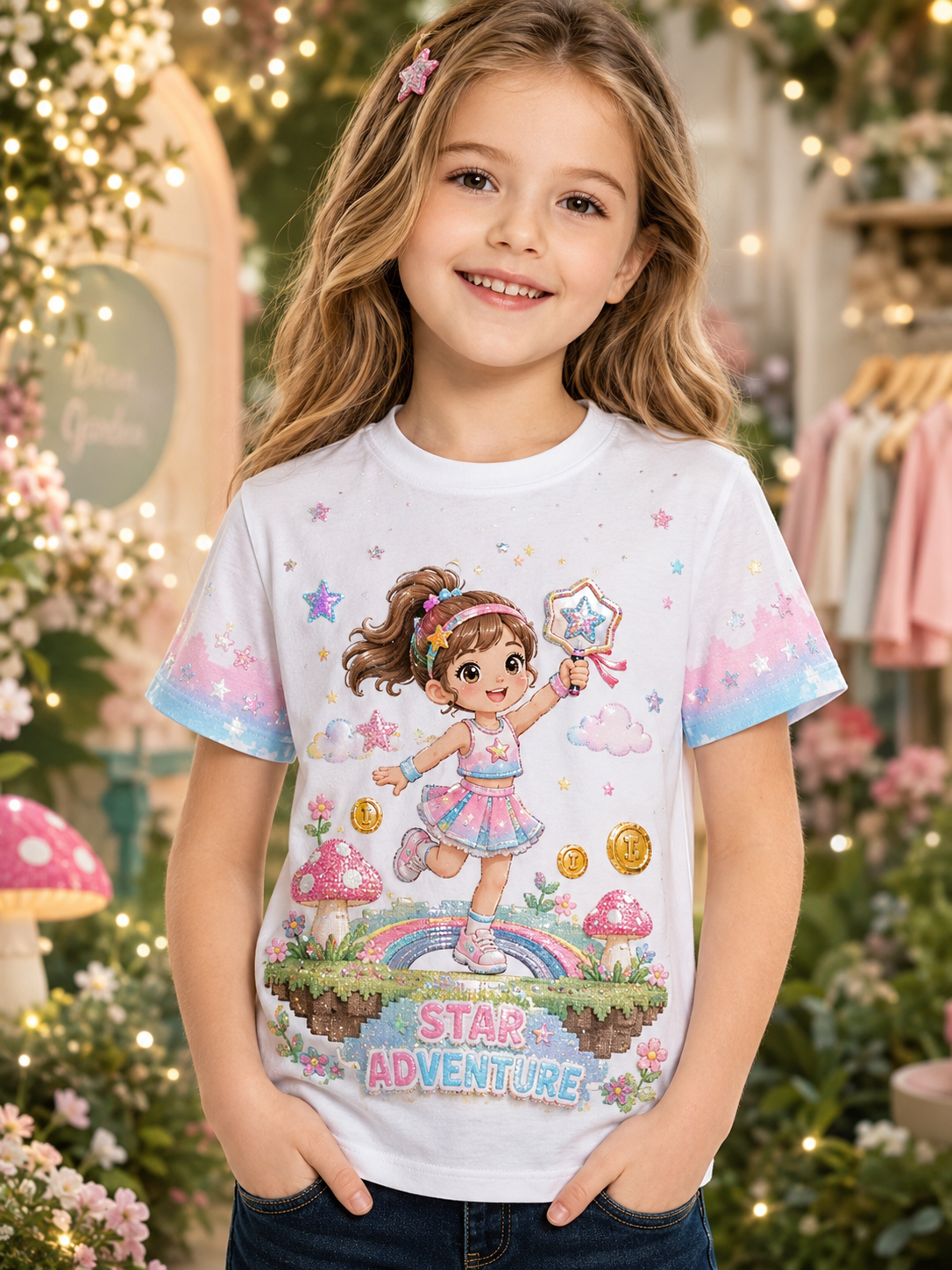 T-shirt Super Mario à manches courtes avec imprimé
